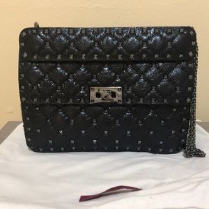 Valentino Medium Shoulder Bag (Black)